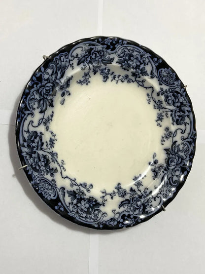 Antigo Prato De Faiança Inglesa Chatsworth K&c Late Mayers Azul