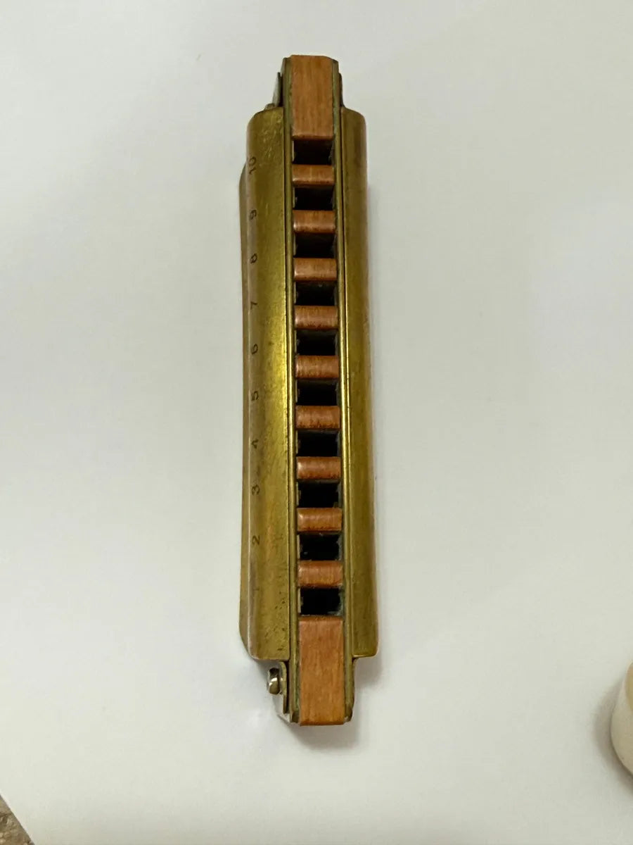 Gaita Antiga Hering 1923 Vintage Harp Com Estojo Original