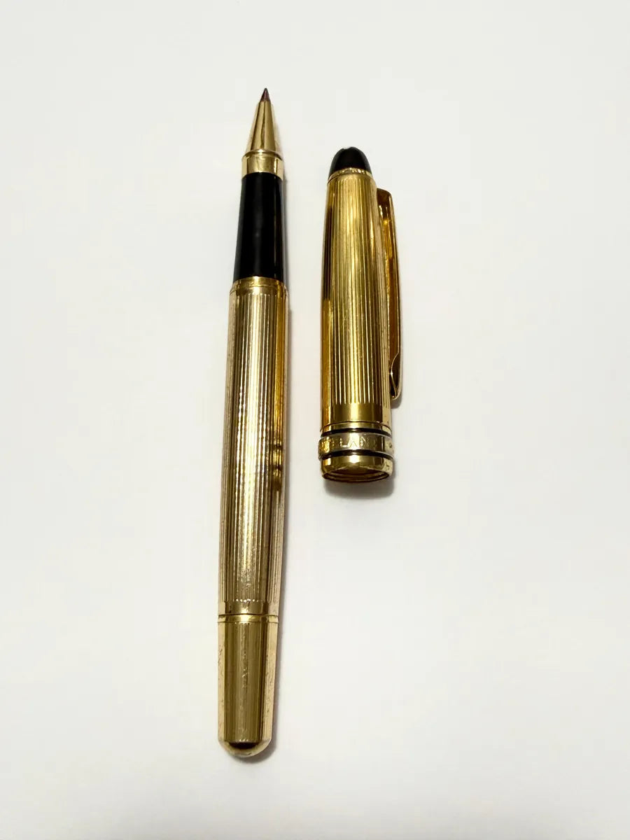 Caneta Antiga Montblanc Meisterstuck Dourada Rollerball