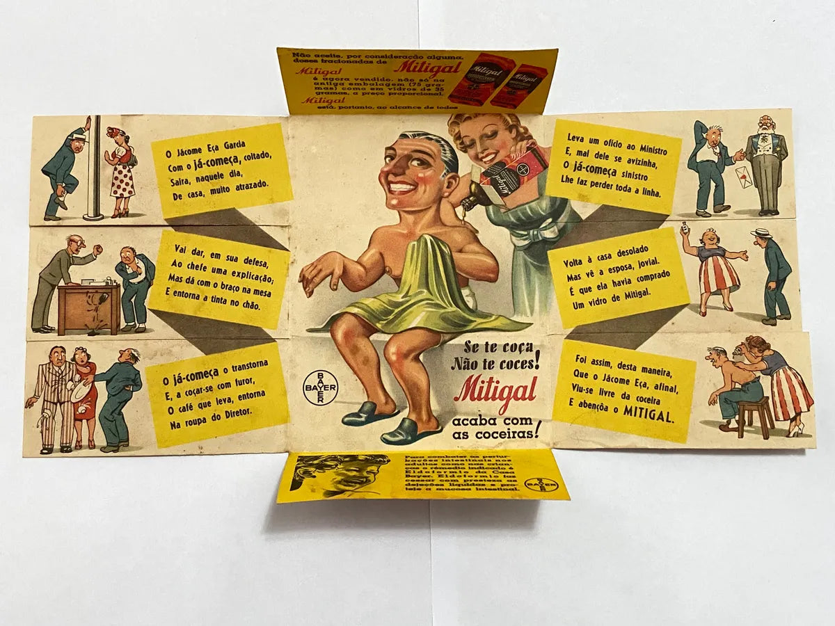 Brinde Folheto Antigo Casa Bayer - Bonecos Mitigal