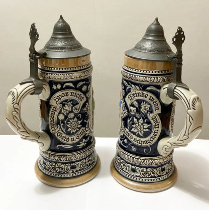 Canecas Antigas Pintadas À Mão - Chope Alemã - Ceramarte