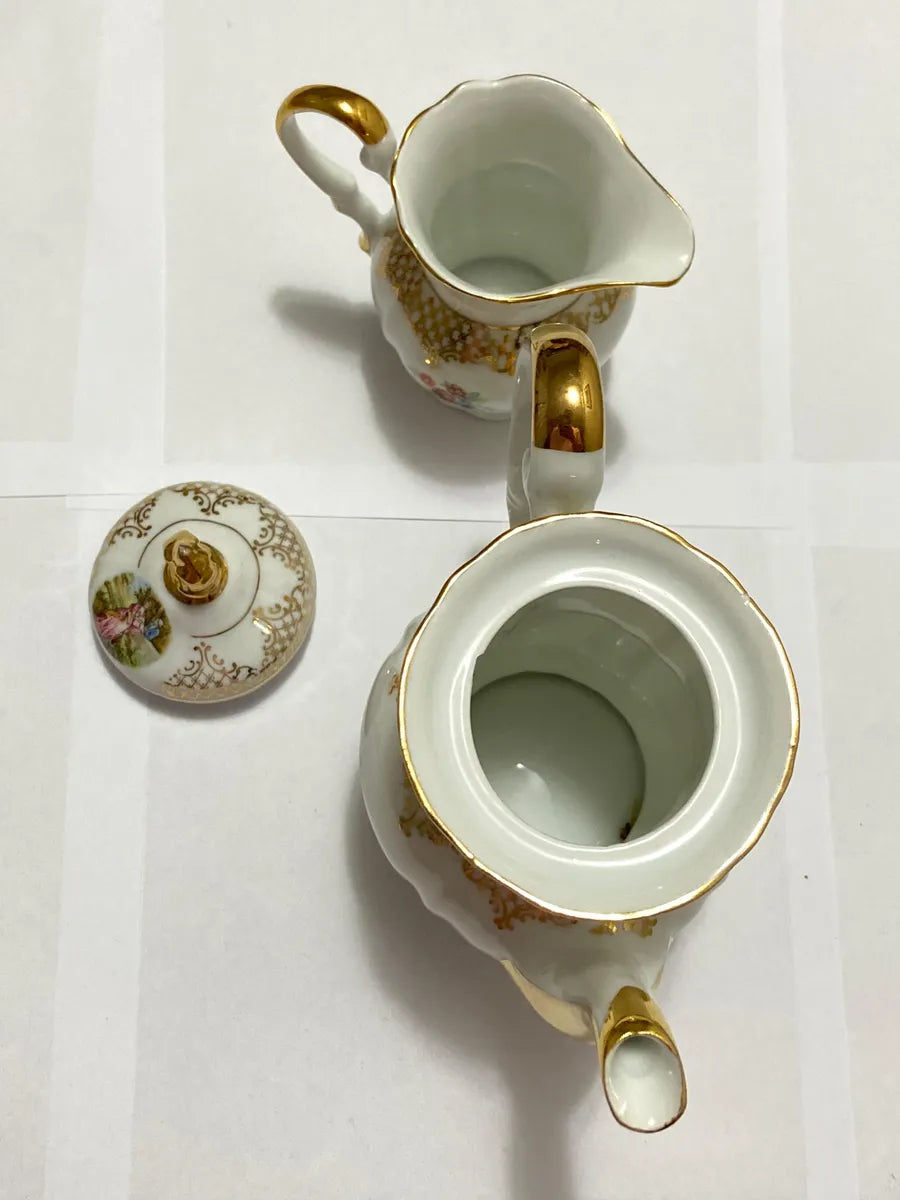 Antigo Bule E Leiteira Real Sp Brasil Dourados