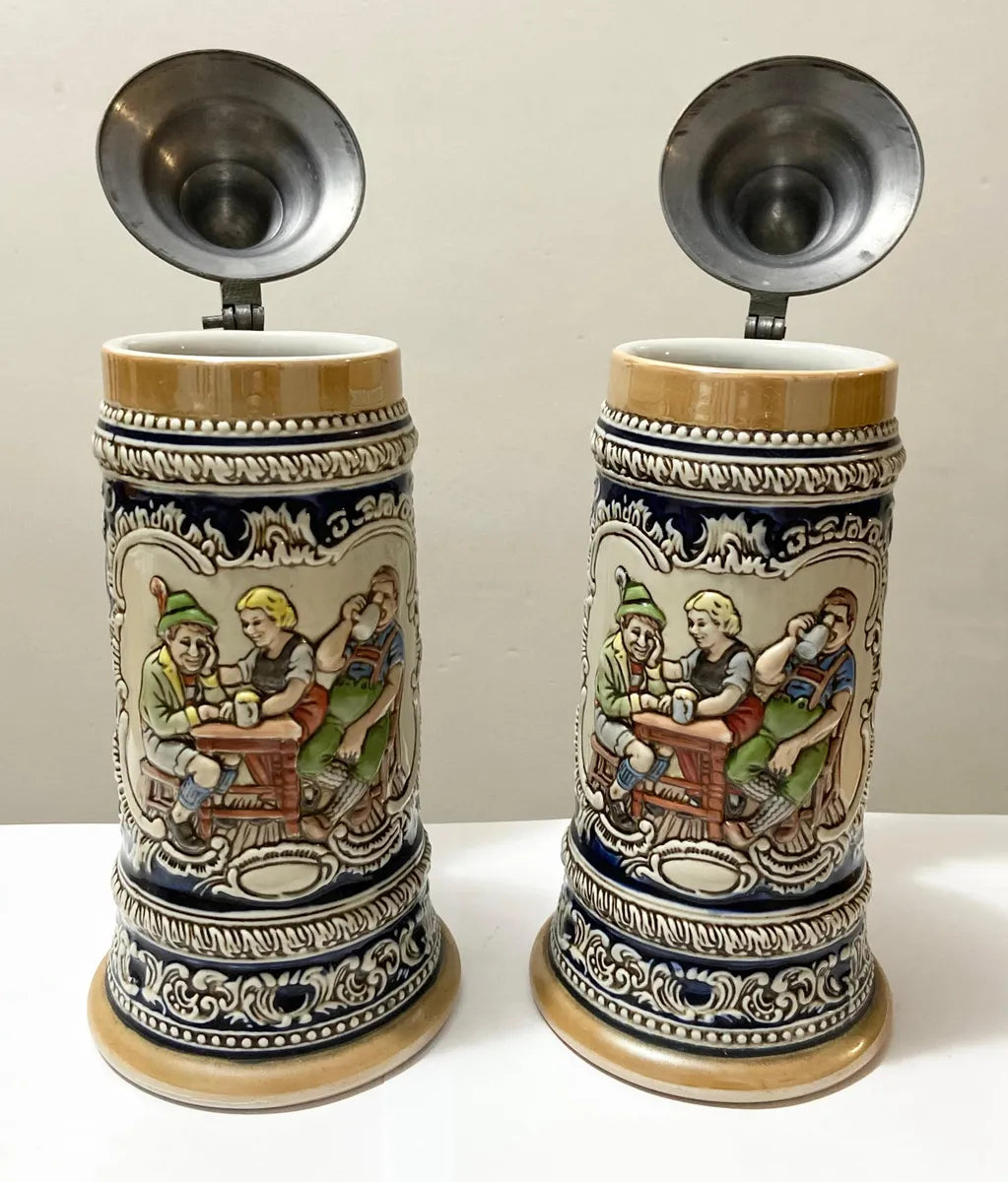 Canecas Antigas Pintadas À Mão - Chope Alemã - Ceramarte