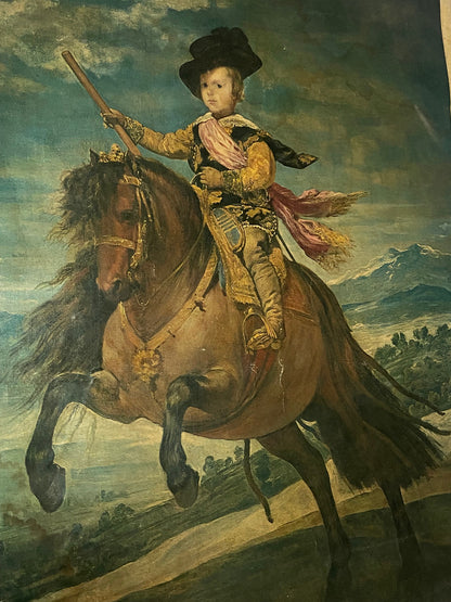 Oleografia Antiga Velázquez – Príncipe Baltasar Espanha - Bom?