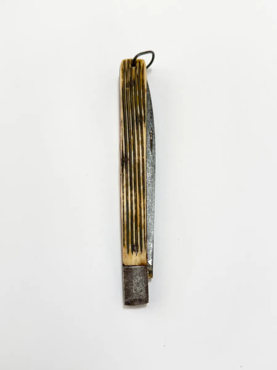 Canivete Antigo Alemão Com Cabo Em Osso