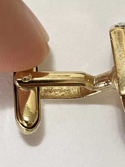 Par De Abotoaduras Valentino Douradas