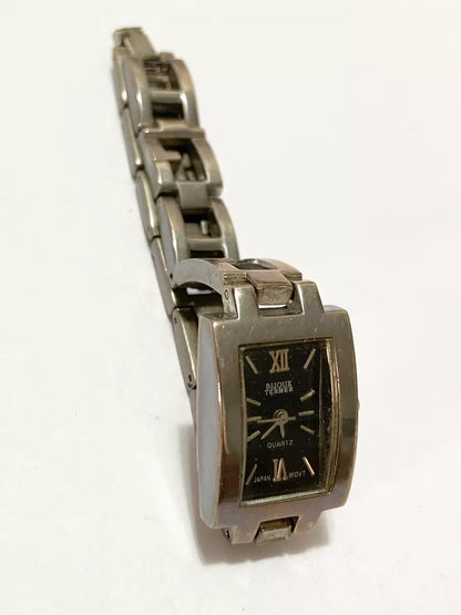 Relógio Antigo Bijoux Terner Prata Japan Movt
