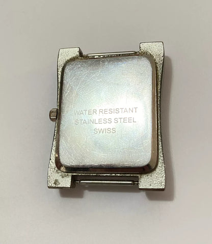 Relógio Antigo Hugo Boss Quartz Swiss Retangular Prata Prateado