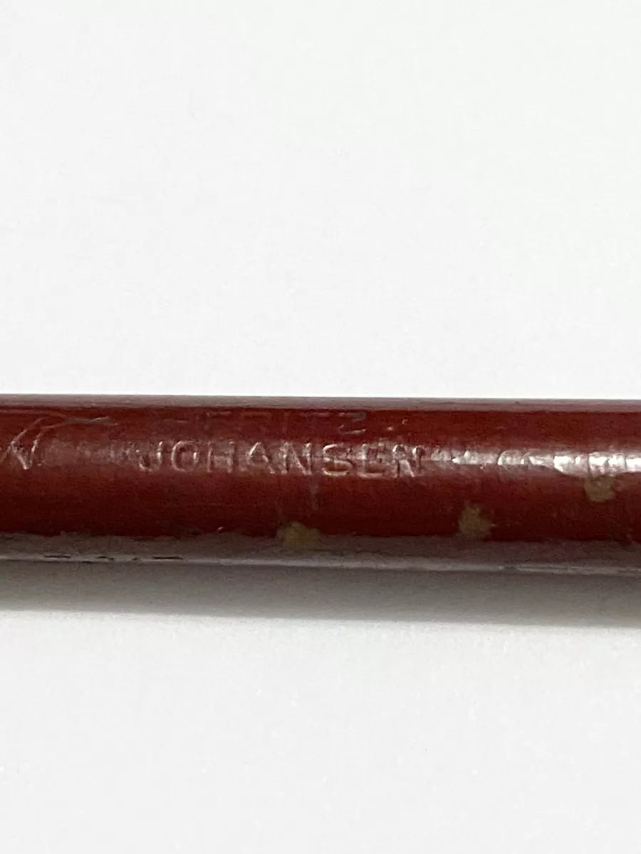 Tinteiro Porta Caneta Antigo Em Bronze + Pena Fritz Johansen