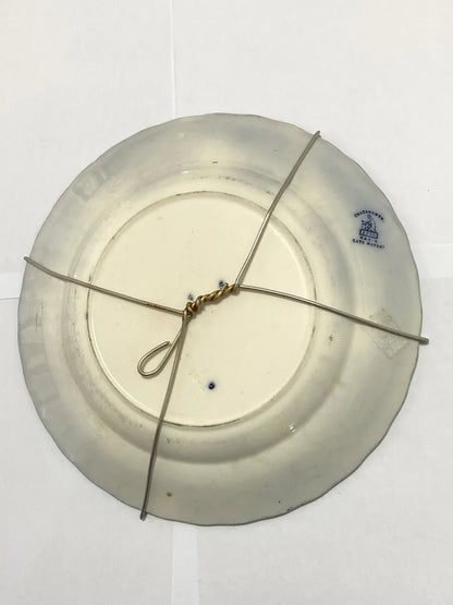 Antigo Prato De Faiança Inglesa Chatsworth K&c Late Mayers Azul