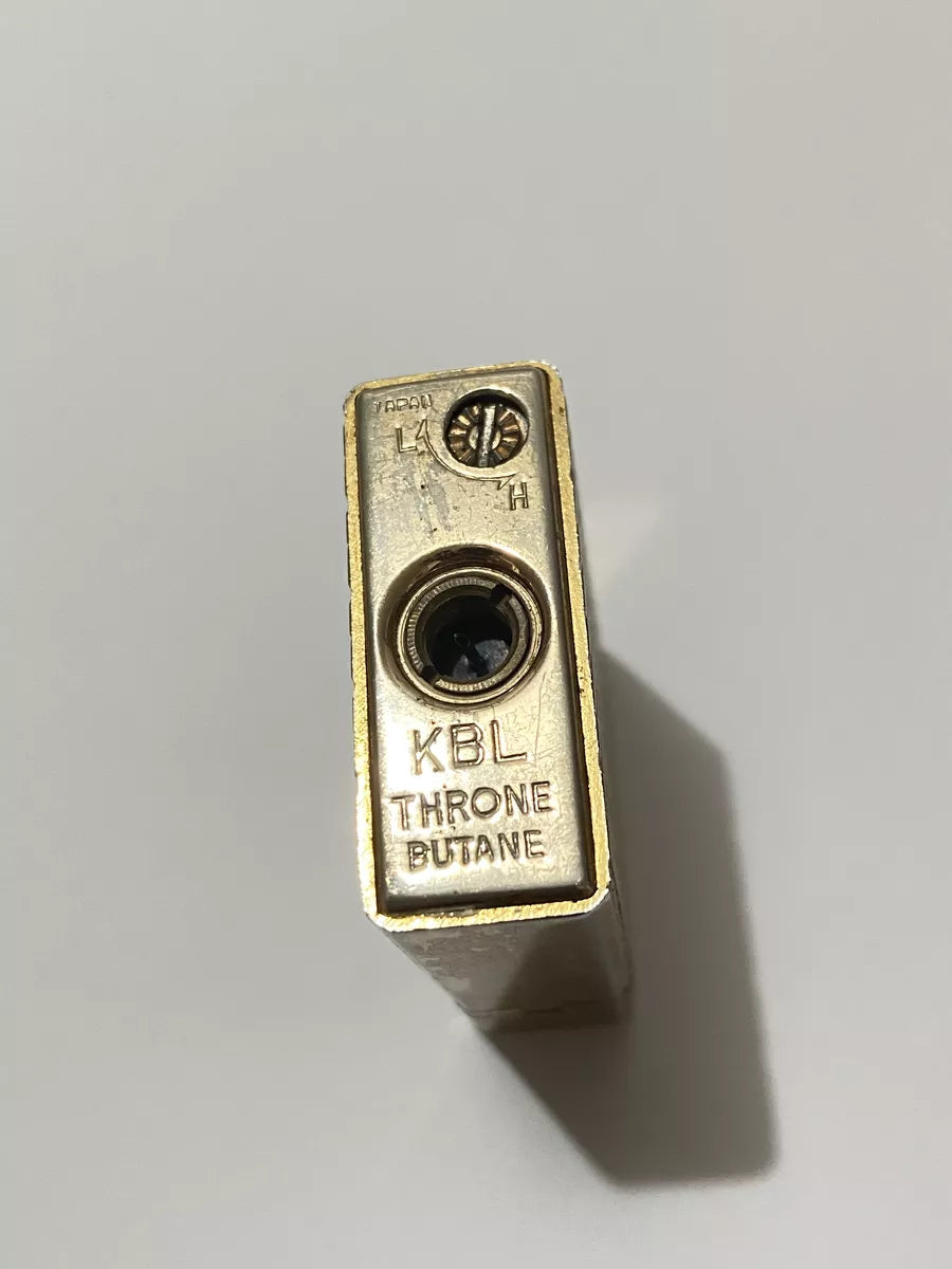 Isqueiro Antigo Klb Throne Butane Dourado