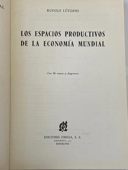 Livro Antigo Los Espacios Productivos Economia Mundial
