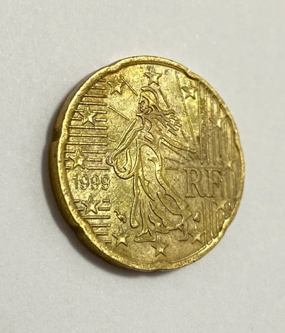 Moeda Antiga 20 Euro Cent 1999 França