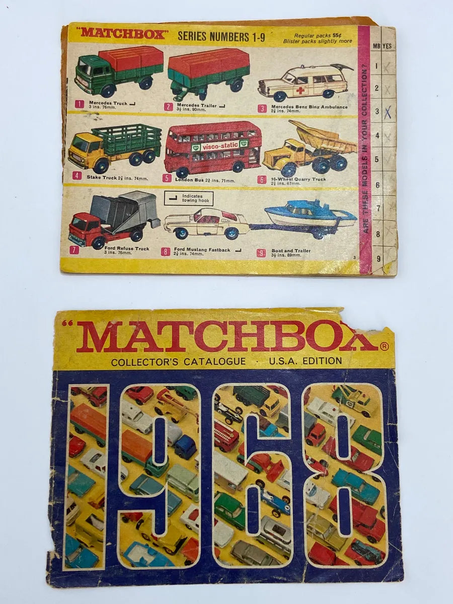 Catálogos Antigos Miniaturas Matchbox Usa 1968 E 1969