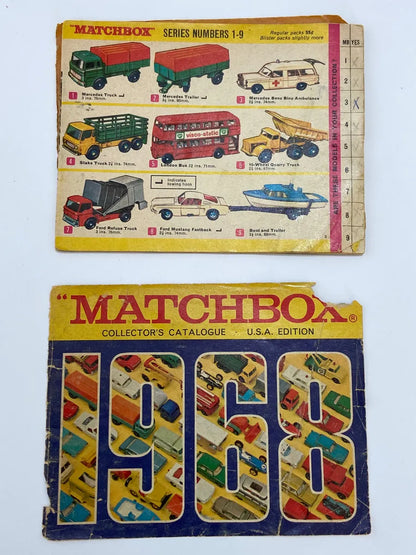 Catálogos Antigos Miniaturas Matchbox Usa 1968 E 1969