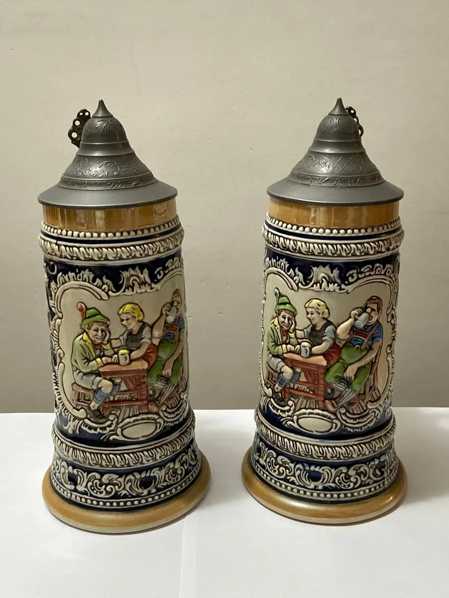 Canecas Antigas Pintadas À Mão - Chope Alemã - Ceramarte