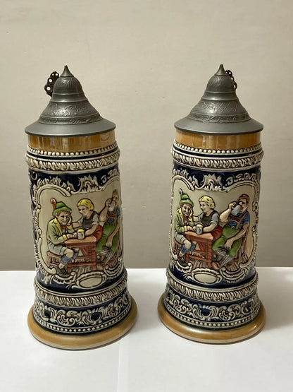 Canecas Antigas Pintadas À Mão - Chope Alemã - Ceramarte