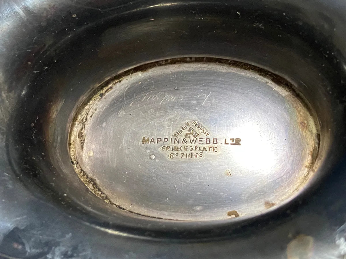 Cesta Antiga Mappin & Webb Ltd Princes Plate Prata