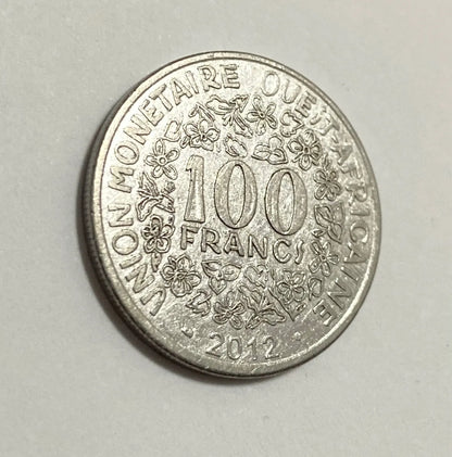 Moeda Antiga África Ocidental 100 Francos 2012