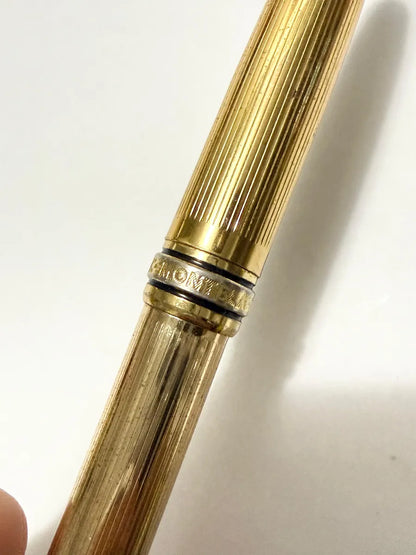 Caneta Antiga Montblanc Meisterstuck Dourada Rollerball