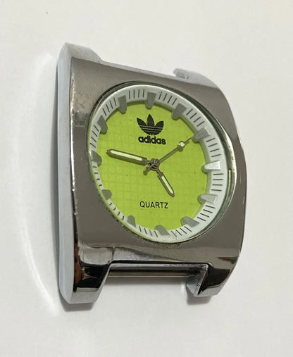 Relógio Antigo adidas Quartz Prata Japan Prata Quadrado verde