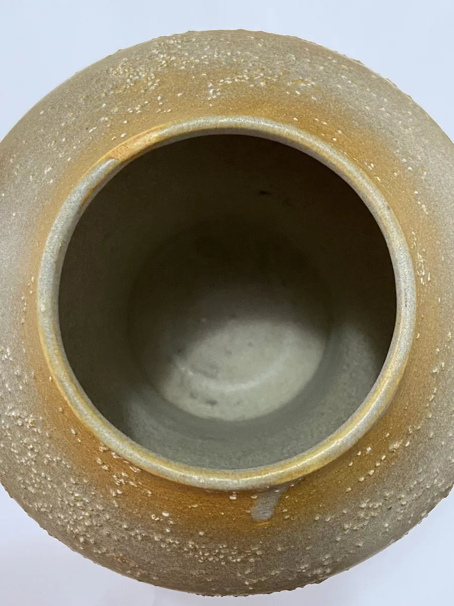 Vaso Antigo De Cerâmica Artesanal Rustico Esmaltado