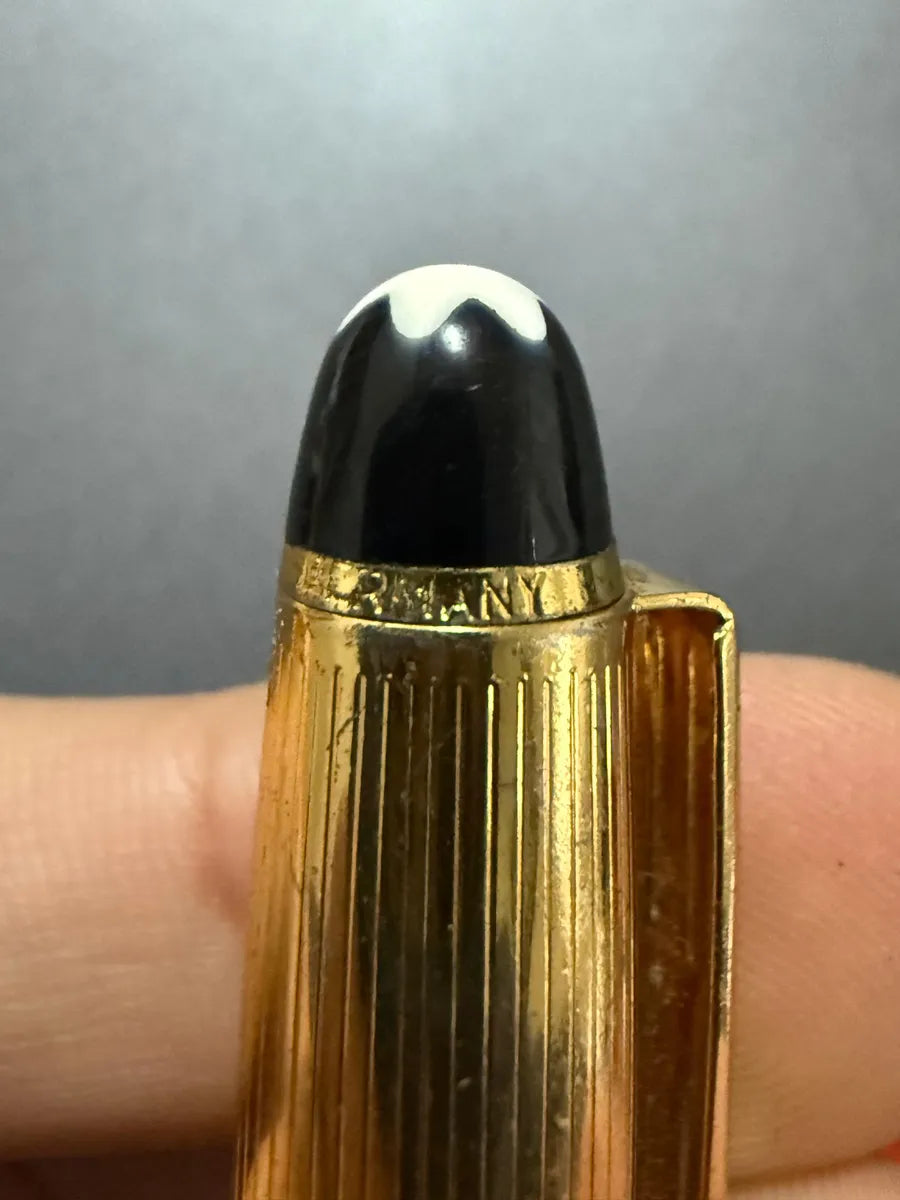 Caneta Antiga Montblanc Meisterstuck Dourada Rollerball