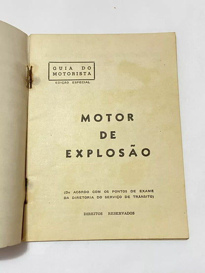 Livro Antigo Guia Do Motorista - Motor De Explosão - Década De 50