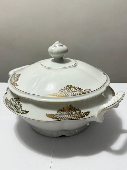 Sopeira Antiga Porcelana Real Brasil Ouro