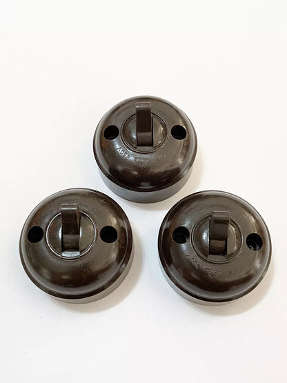 Interruptor Antigo Baquelite Anos 60 Lote 3