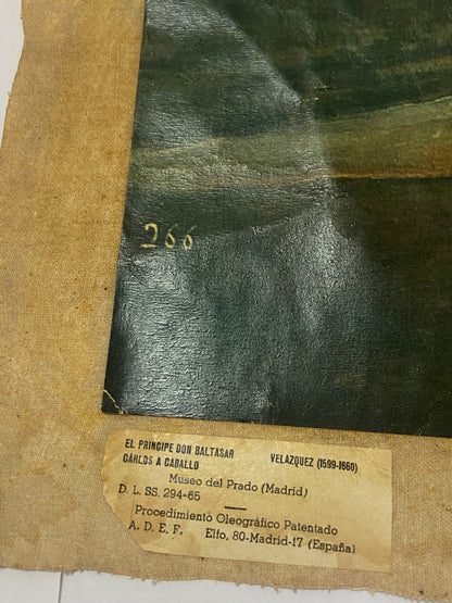 Oleografia Antiga Velázquez – Príncipe Baltasar Espanha - Bom?
