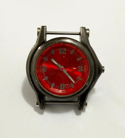 Relógio Suíço Antigo Swiss Made - Mostrador Vermelho