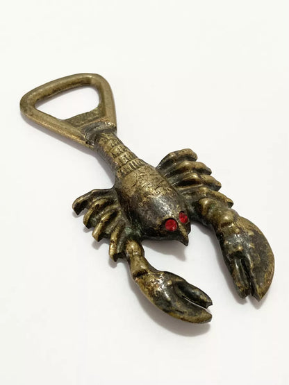 Antigo Abridor De Garrafas Lagosta Bronze