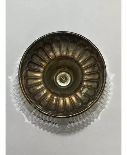 Bomboniere Centro De Mesa Antigo Vidro E Bronze