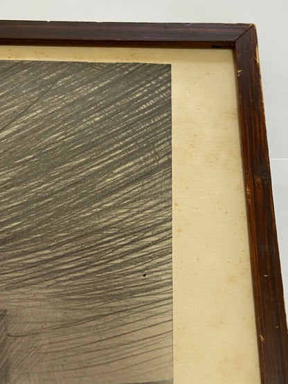 Quadro Gravura Antiga Desenho De Candido Portinari Assinada