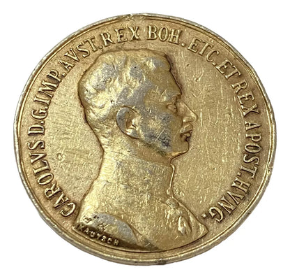 Medalha Antiga Broche Austria Bravura Primeira Guerra 1916