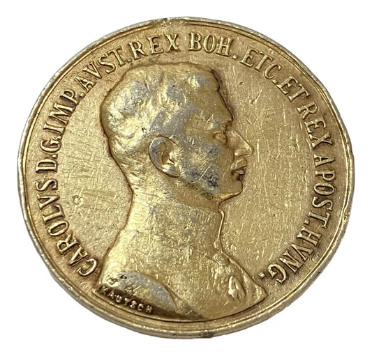 Medalha Antiga Broche Austria Bravura Primeira Guerra 1916