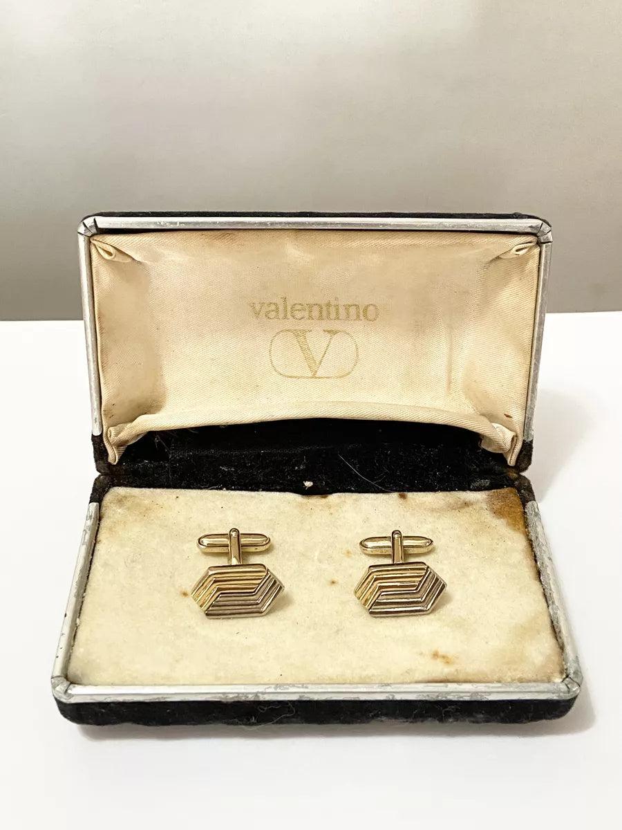 Par De Abotoaduras Valentino Douradas