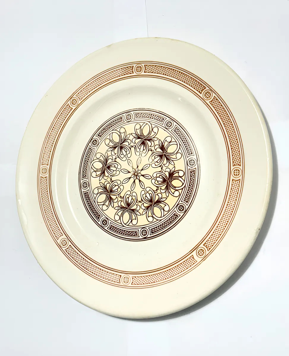 Prato Antigo Cerâmica Porto Ferreira Geométrico / Floral