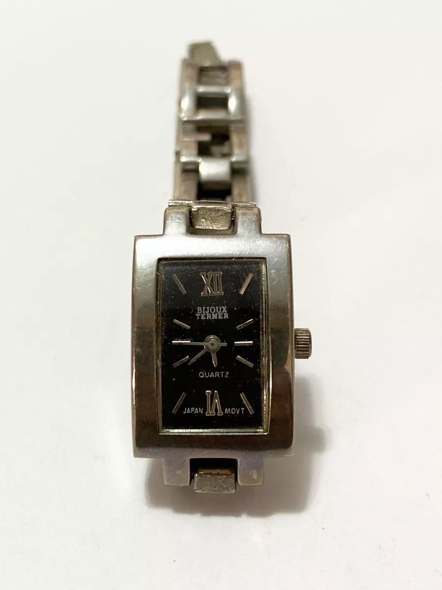 Relógio Antigo Bijoux Terner Prata Japan Movt