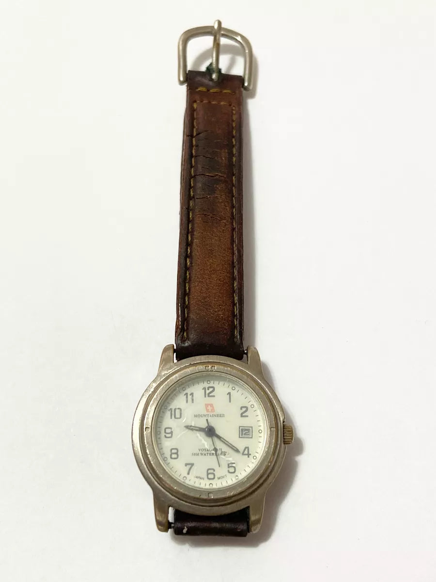 Relógio Antigo Suíço Mountaineer Voyager 50m Water Resist