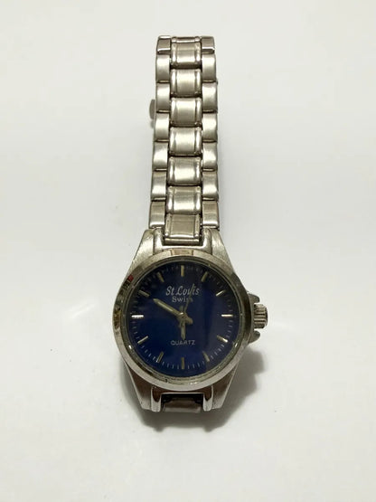 Relógio Antigo St. Louis Swiss Quartz Prata