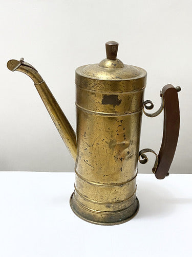 Cafeteira Antiga Bule Dourado