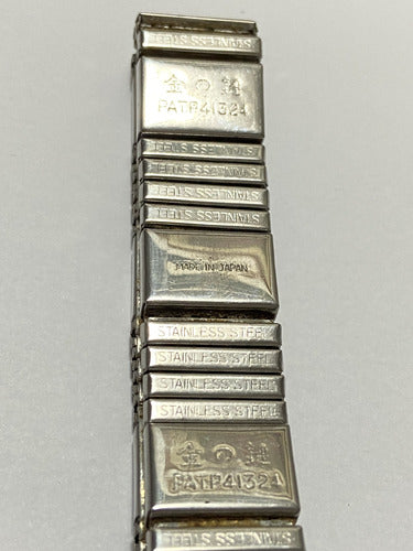 Pulseira Antiga Elástica Japão Com Desenhos Dourada E Prata