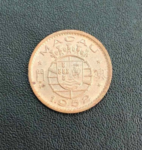 Moeda Antiga De Bronze 1952 Macau 5 Avos