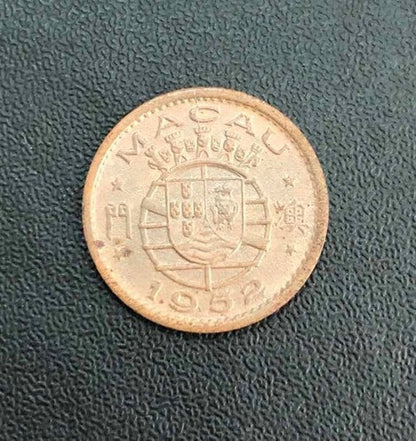 Moeda Antiga De Bronze 1952 Macau 5 Avos