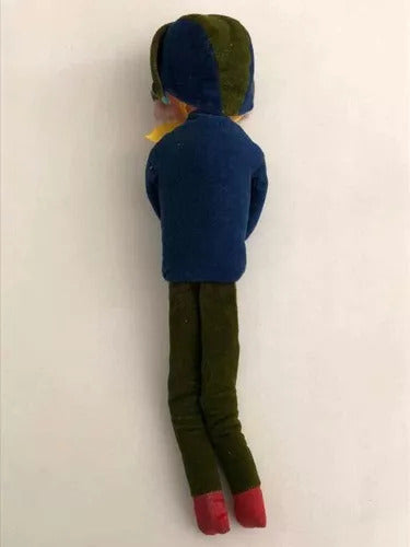 Boneca Antiga De Camurça Década De 60/70