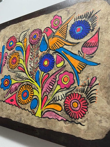 Quadros De Madeira Pintura Florida Flores - Arte Antiguidade