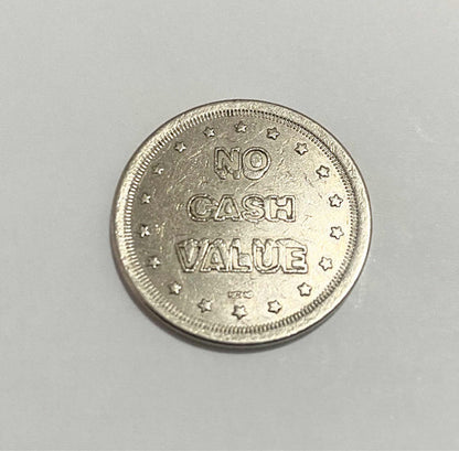 Token No Cash Value - Ficha Antiga De Fliperama