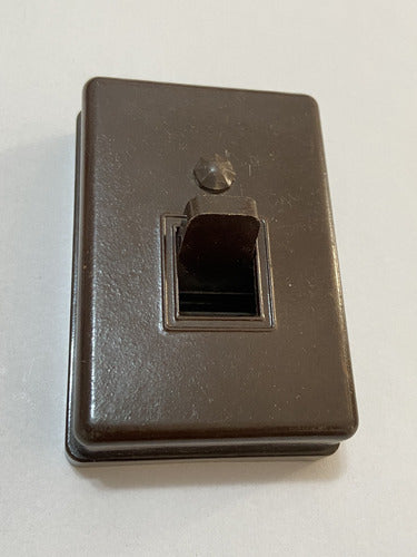 Interruptor De Luz Antigo De Parede Retangular em Baquelite